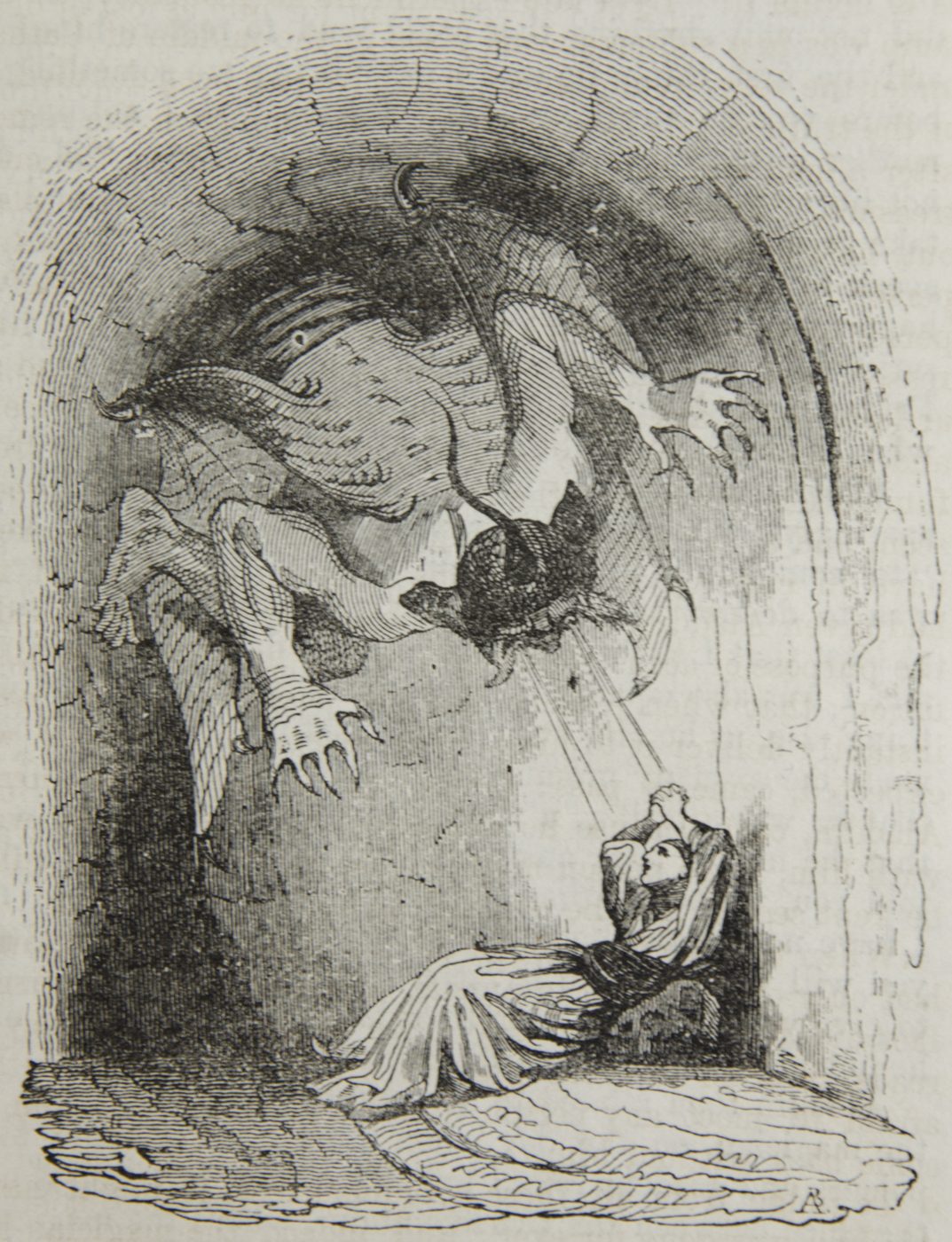 Aladdin in the cave. From the Forster edition of the Arabian Nights. NYU Abu Dhabi Library.