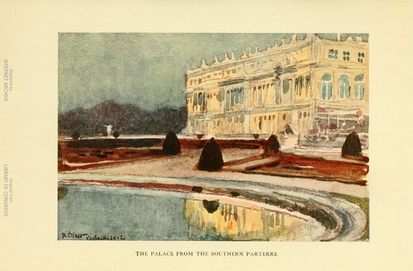 The Palace of Versailles. Illustration by René Binet, from Pierre de Nolhac, Versailles and the Trianons (1906).